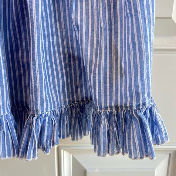 Anthropology Uli Ruffled Blouse Size XS Blue and White - Picture 7 of 9